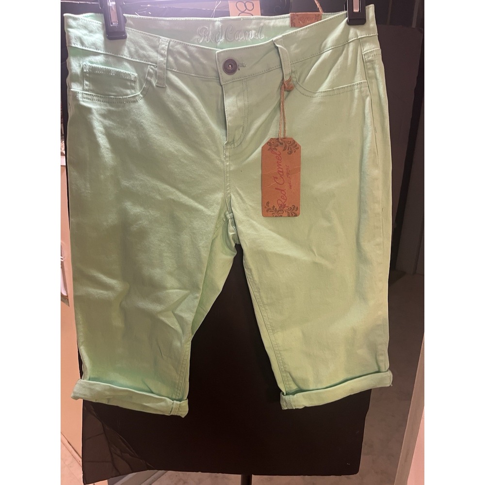 NWT RED CAMEL SIZE 13 LIME GREEN SHORTS INSEAM 15‎ (2168)